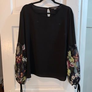 Primark Floral Balloon Sleeve Top US 16